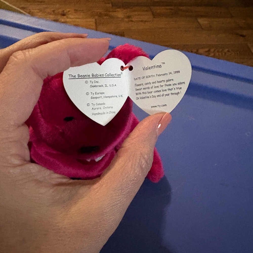 Ty Beanie Babies Valentina Plush Toy - Vibrant Pink